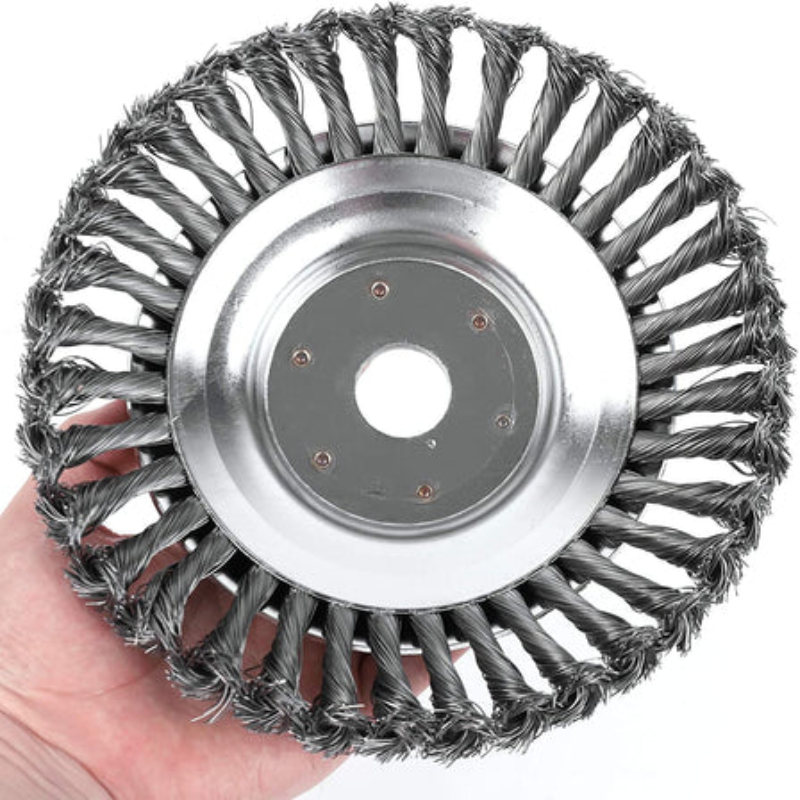 Unbreakable Steel Wire Brush Trimmer Head for Gas Powered Trimmers 6 Inch