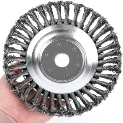 Unbreakable Steel Wire Brush Trimmer Head for Gas Powered Trimmers 6 Inch