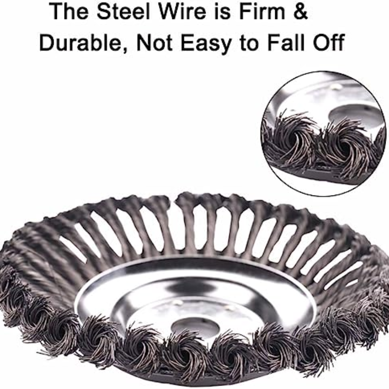 Unbreakable Steel Wire Brush Trimmer Head for Gas Powered Trimmers 6 Inch