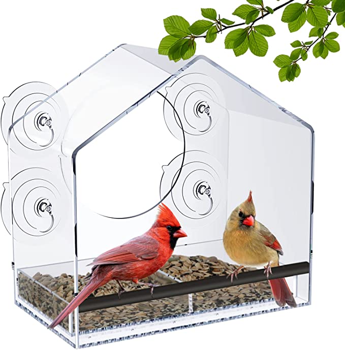 Clear Polycarbonate Window Bird Feeder