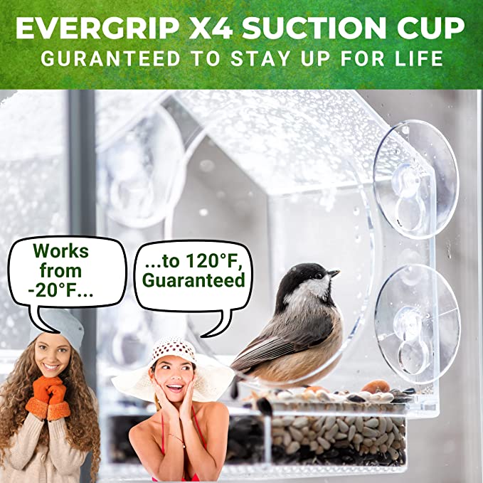 Clear Polycarbonate Window Bird Feeder