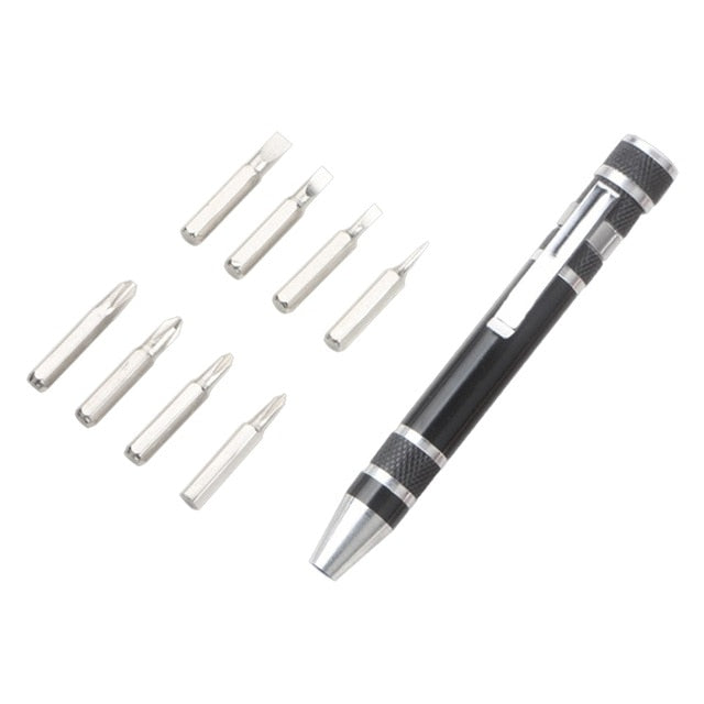 Multifunction 8 In 1 Pocket Precision Mini Screwdriver Pen Repair Hand Tools Kit