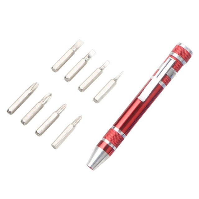 Multifunction 8 In 1 Pocket Precision Mini Screwdriver Pen Repair Hand Tools Kit