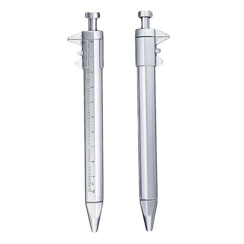 Multifunction Gel Ink Pen Vernier Caliper Roller Ball Point Pen Stationery Blue Black Refill