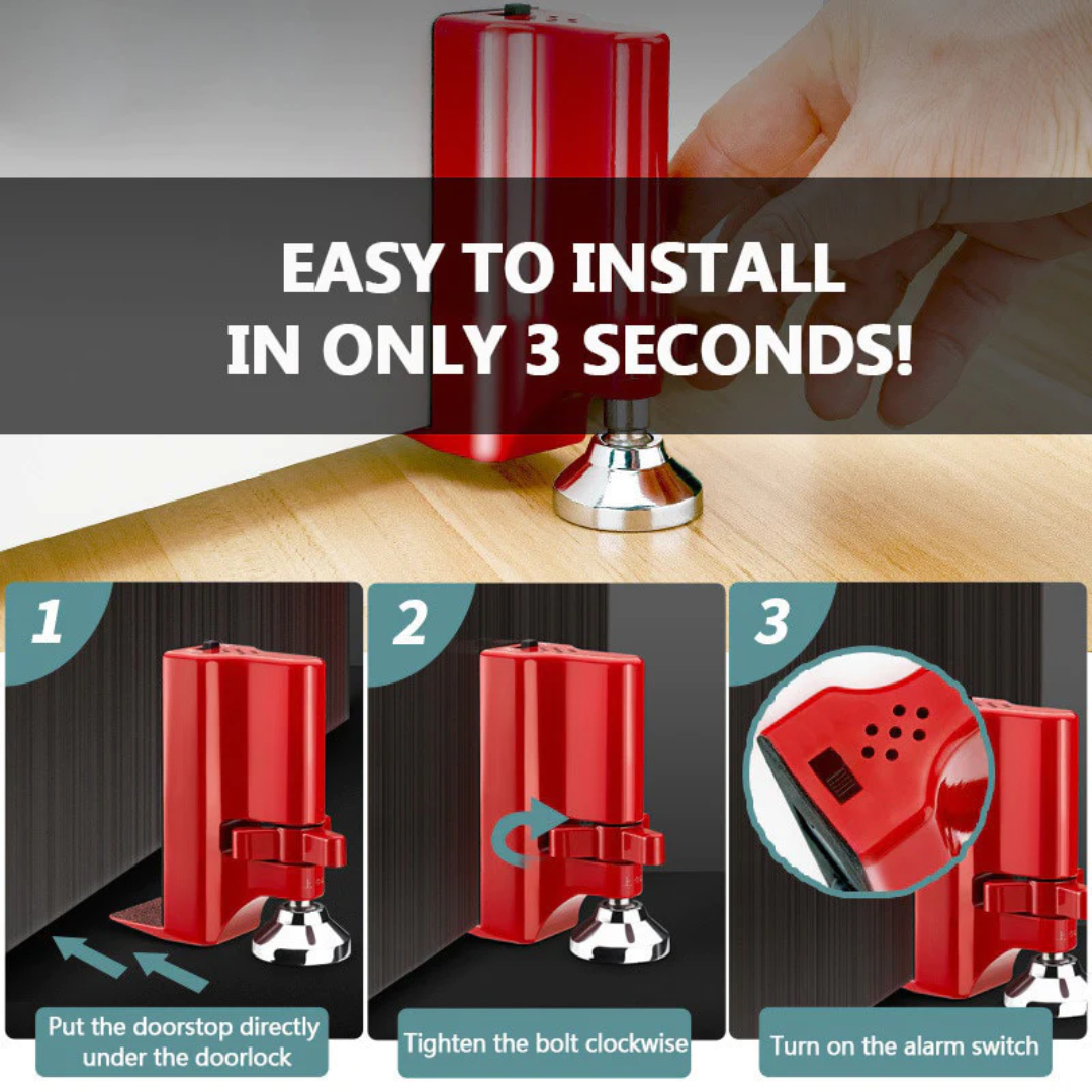 Portable Door Jammer Anti-Theft Blocker Door Lock Blocker