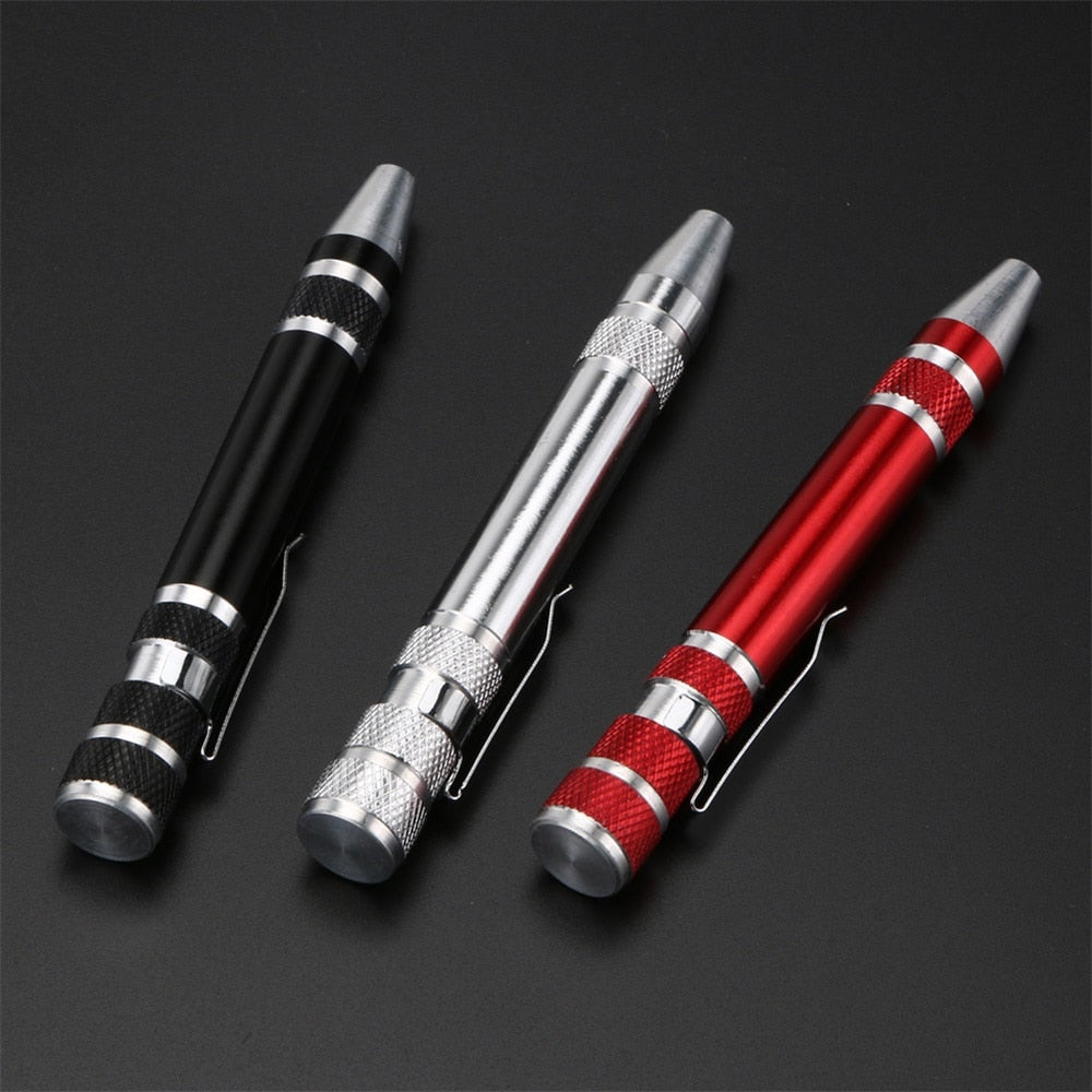 Multifunction 8 In 1 Pocket Precision Mini Screwdriver Pen Repair Hand Tools Kit