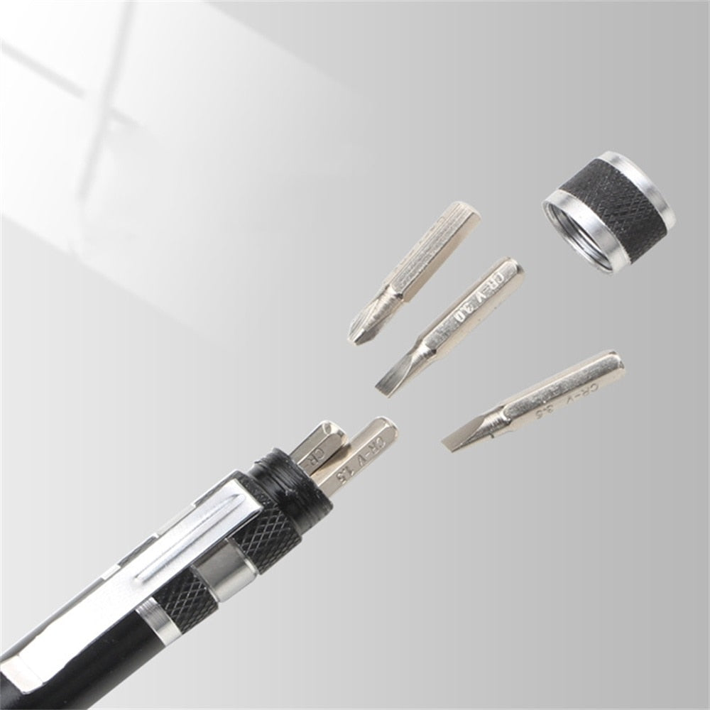 Multifunction 8 In 1 Pocket Precision Mini Screwdriver Pen Repair Hand Tools Kit
