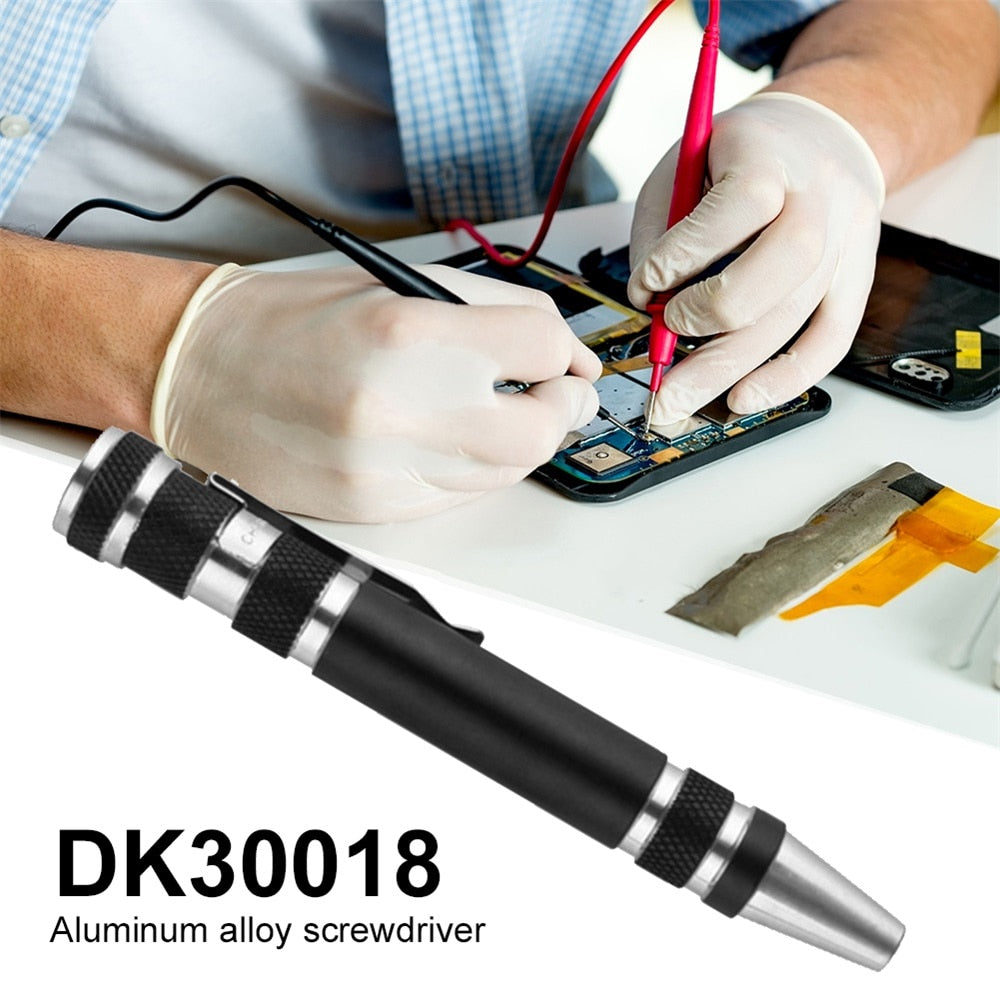 Multifunction 8 In 1 Pocket Precision Mini Screwdriver Pen Repair Hand Tools Kit