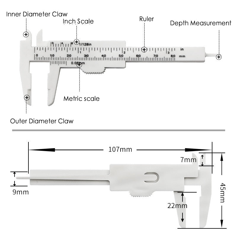 150mm Vernier Caliper Aperture Depth Diameter DIY Measure Tool Mini Sliding Gauge Ruler Micrometer