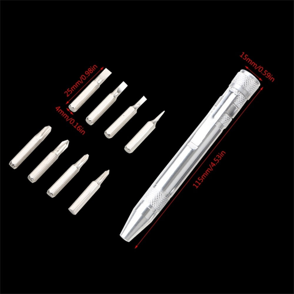 Multifunction 8 In 1 Pocket Precision Mini Screwdriver Pen Repair Hand Tools Kit