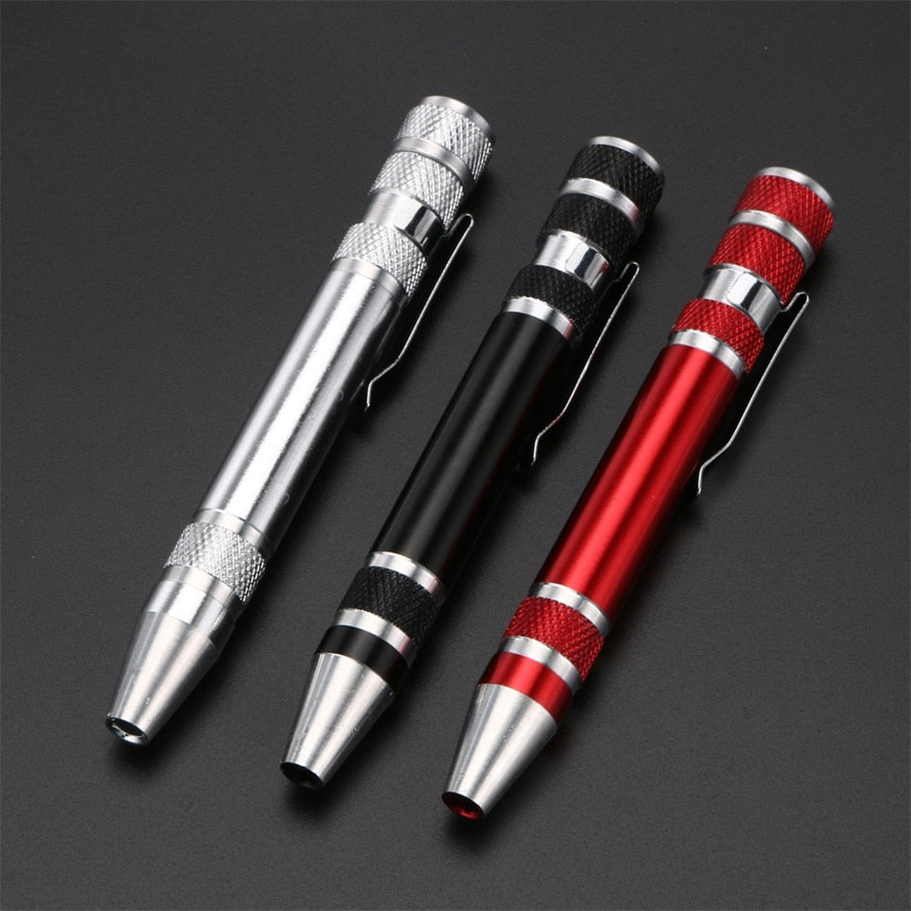 Multifunction 8 In 1 Pocket Precision Mini Screwdriver Pen Repair Hand Tools Kit