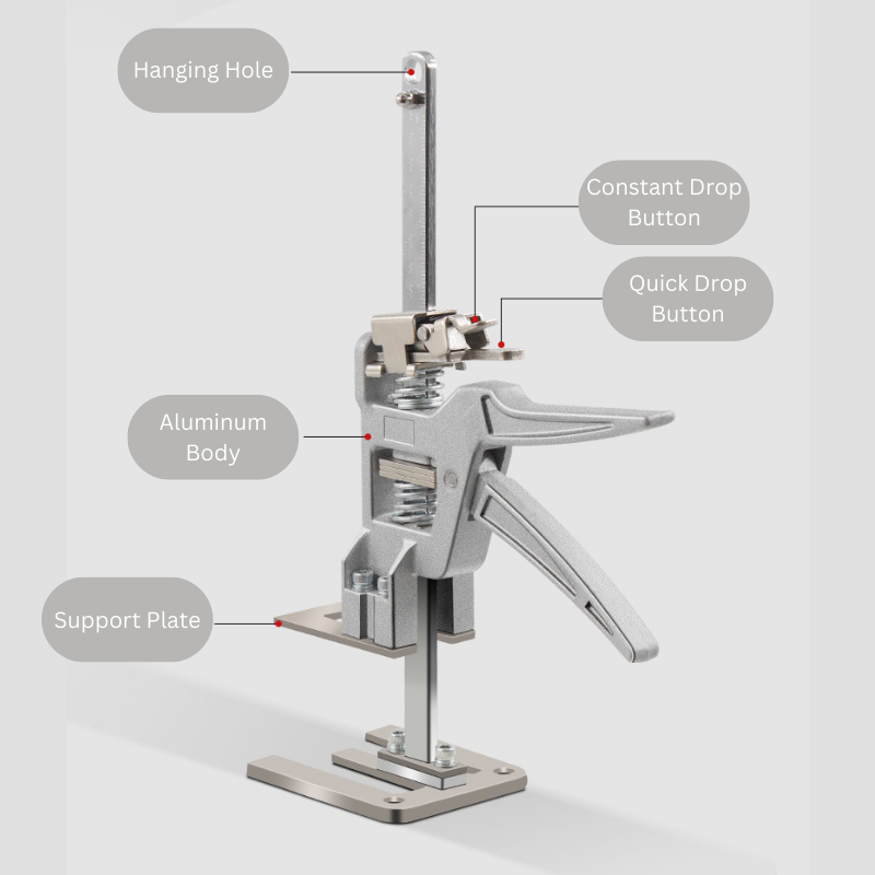 365Famtools Labor Saving Arm Jack With Two Drop Modes - Hand Lifting Jack Tool