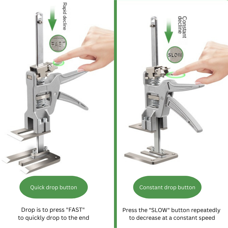 365Famtools Labor Saving Arm Jack With Two Drop Modes - Hand Lifting Jack Tool