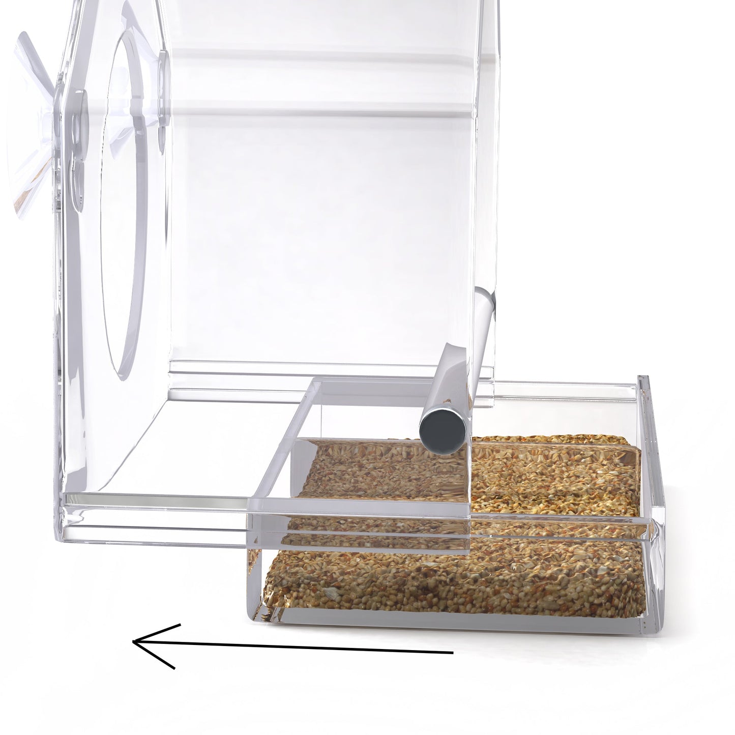Clear Polycarbonate Window Bird Feeder