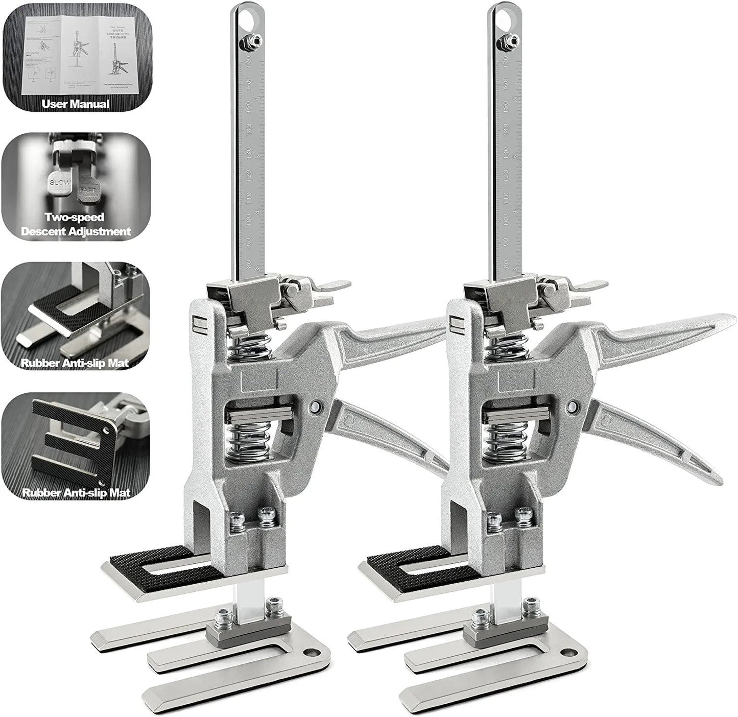 365Famtools Labor Saving Arm Jack With Two Drop Modes - Hand Lifting Jack Tool