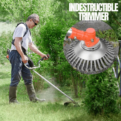 Unbreakable Steel Wire Brush Trimmer Head for Gas Powered Trimmers 6 Inch