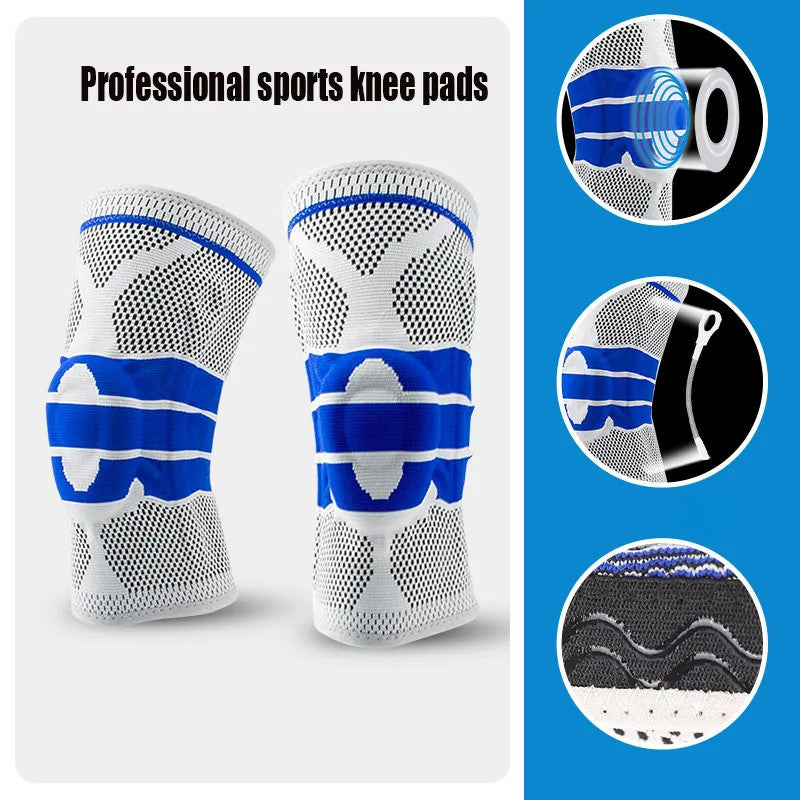 Knee Compression Sleeve Pain Relief Brace with Silicone Gel Knee Pads –  365Famtools™