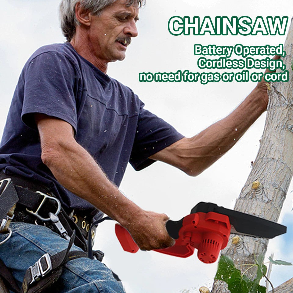 365Famtools 4 inch 21V Mini Cordless Electric Power Chainsaw