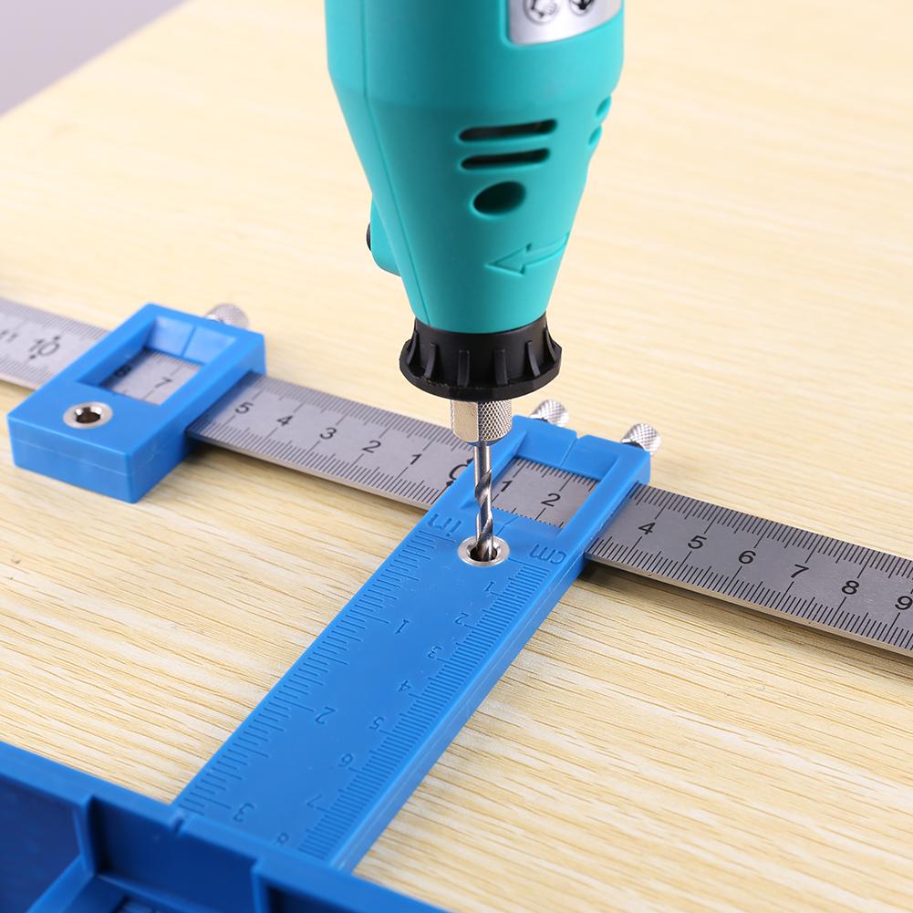 Drill Measuring Adjustable Punch Positioning Ruler Tool