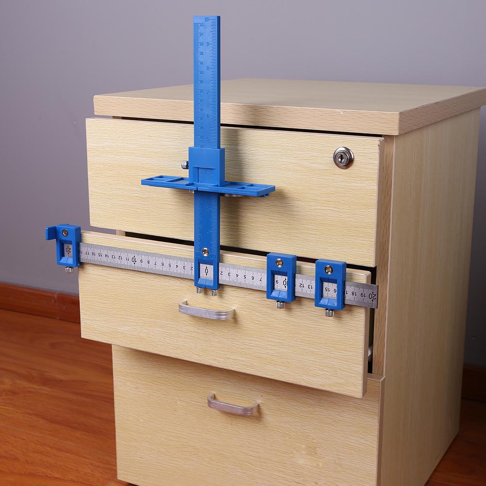 Drill Measuring Adjustable Punch Positioning Ruler Tool