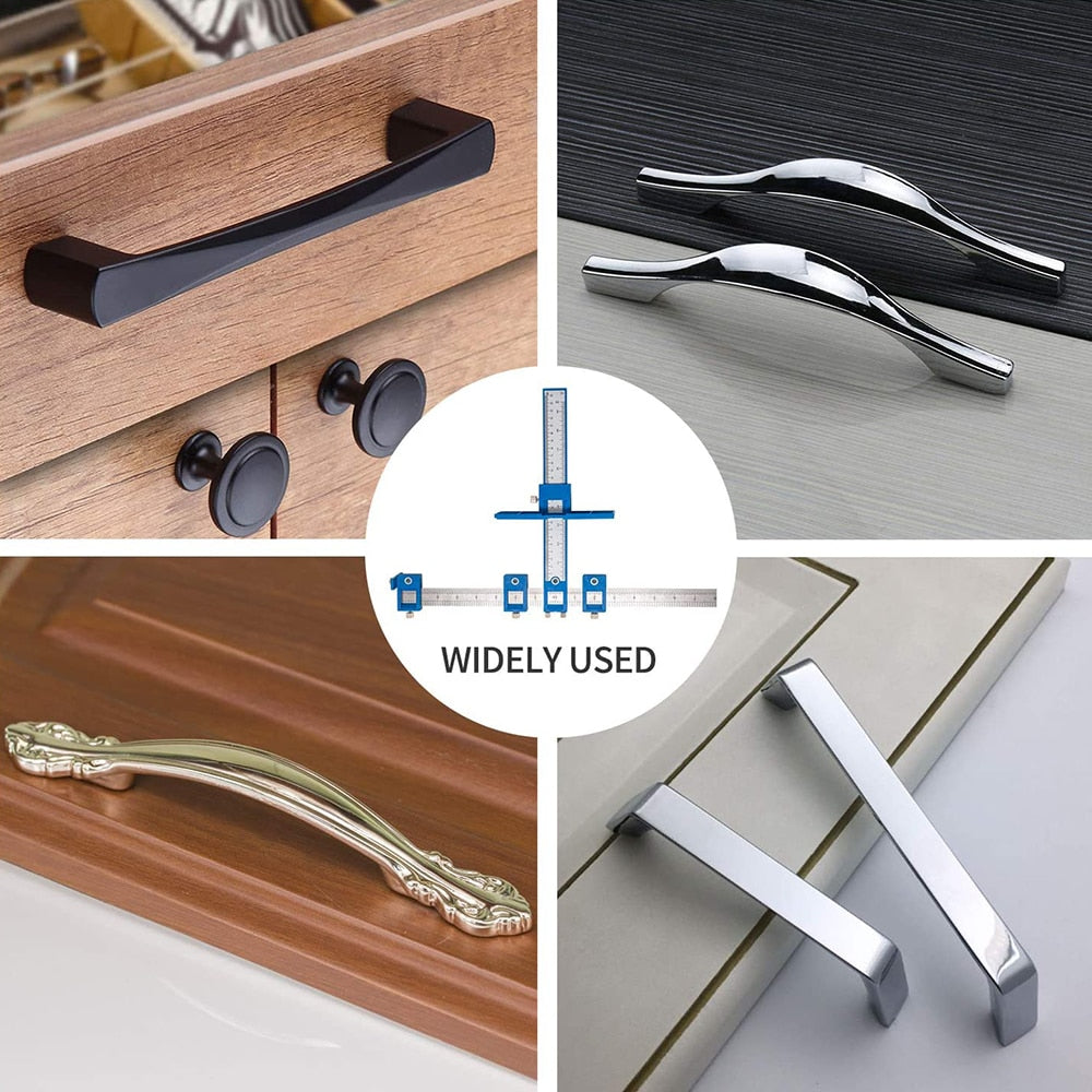 Drill Measuring Adjustable Punch Positioning Ruler Tool
