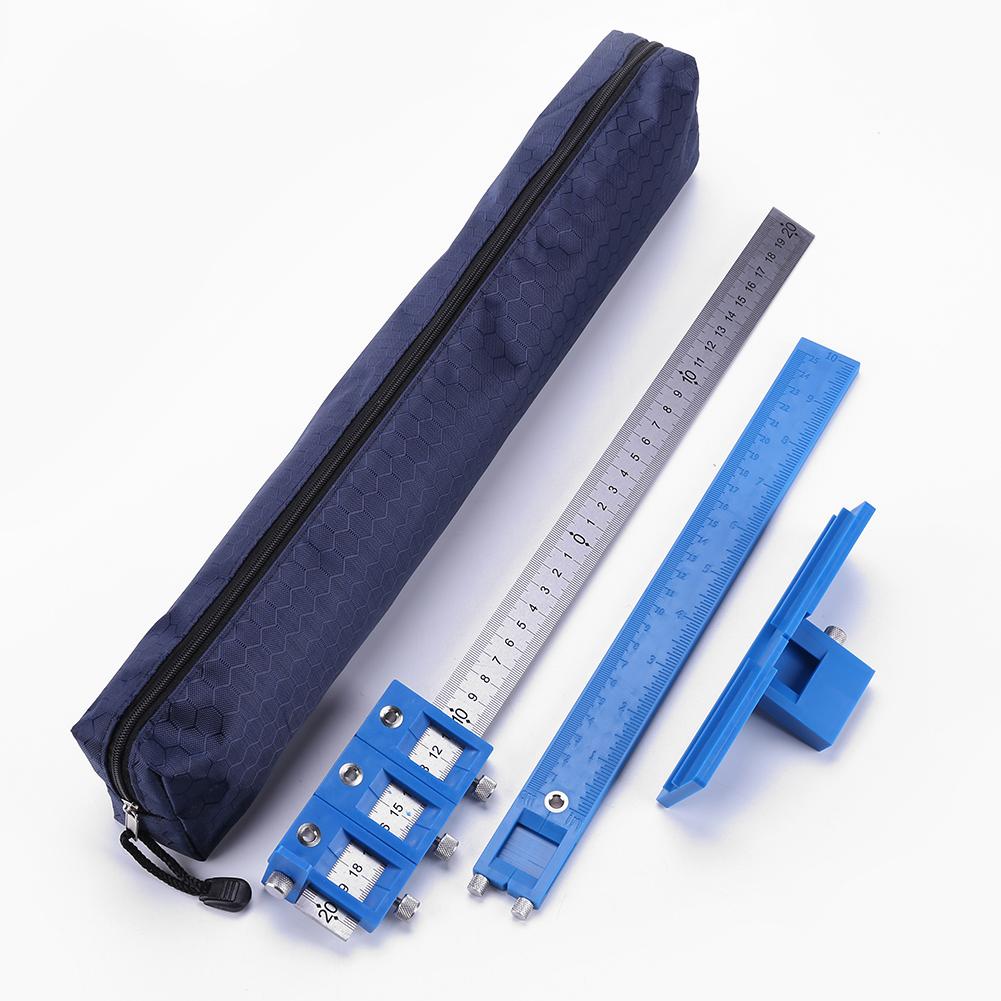 Drill Measuring Adjustable Punch Positioning Ruler Tool