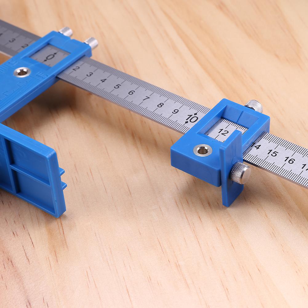 Drill Measuring Adjustable Punch Positioning Ruler Tool