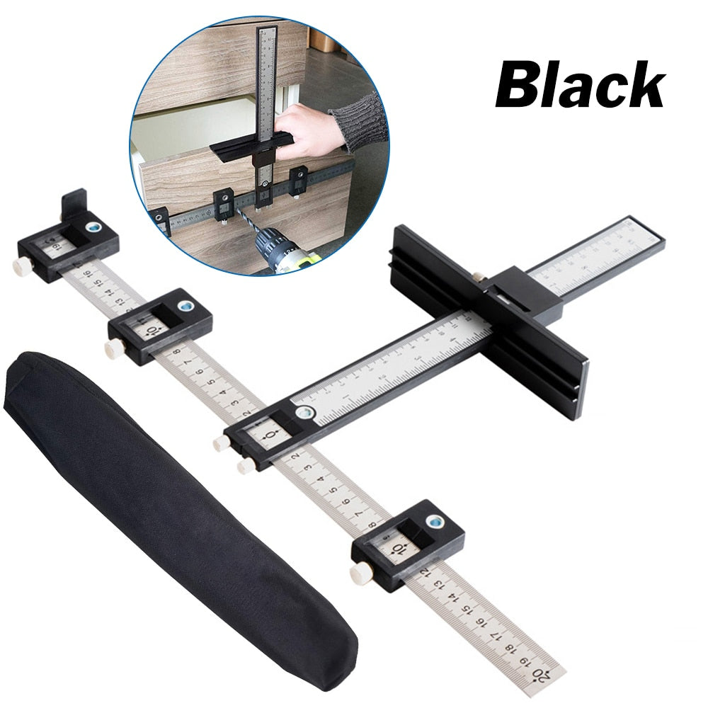 Drill Measuring Adjustable Punch Positioning Ruler Tool