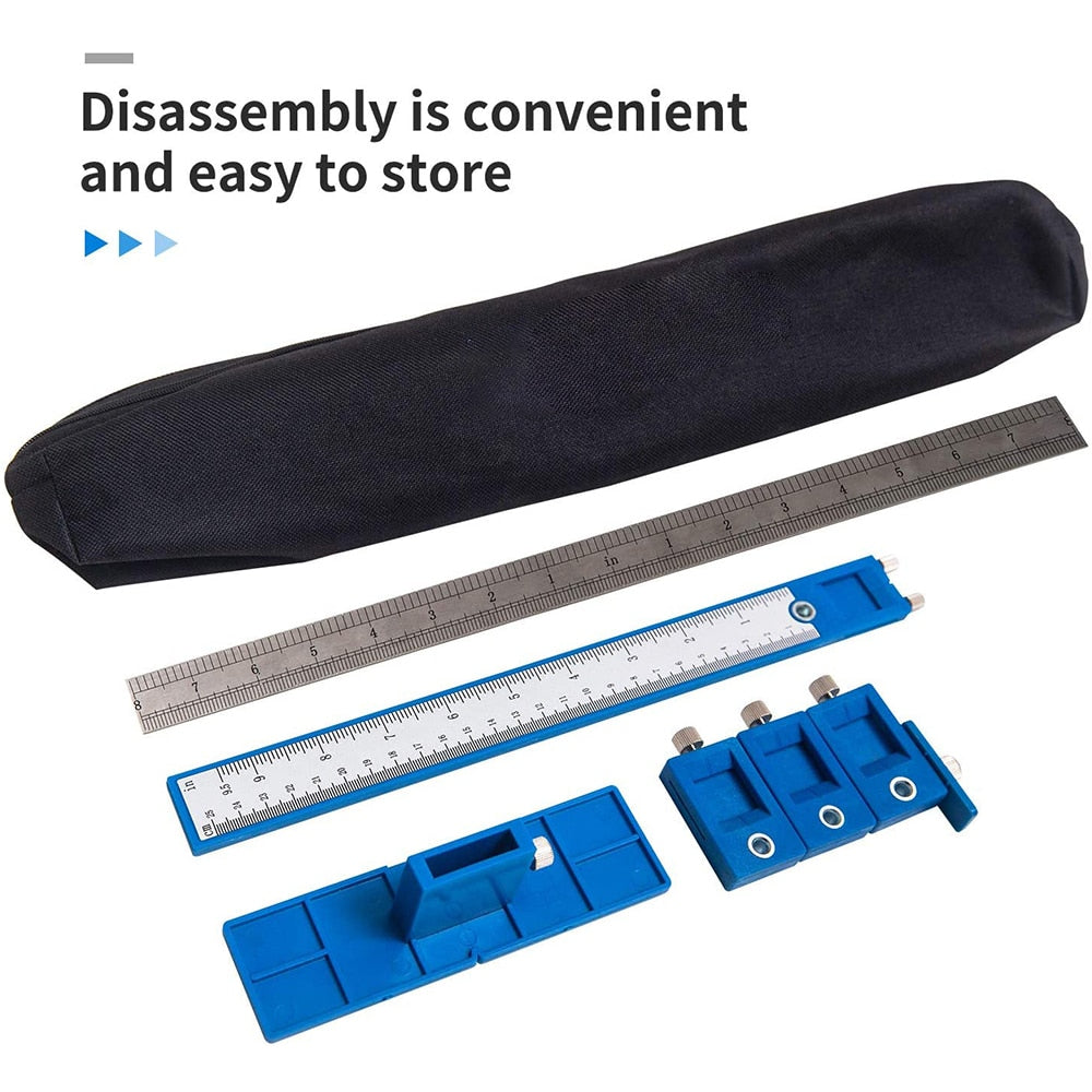 Drill Measuring Adjustable Punch Positioning Ruler Tool