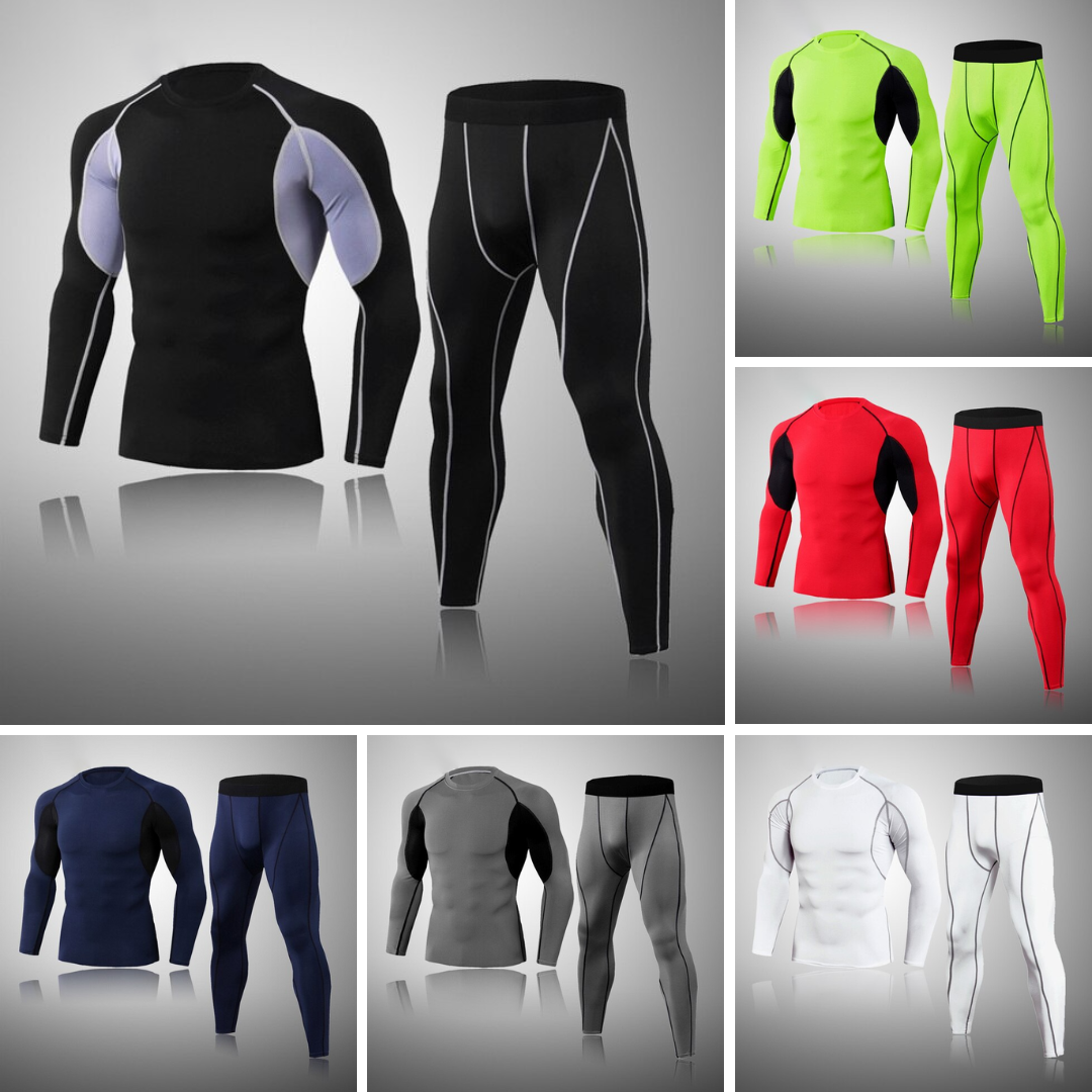 Men's Compression Training Thermal Quick Dry Underwear Full Set