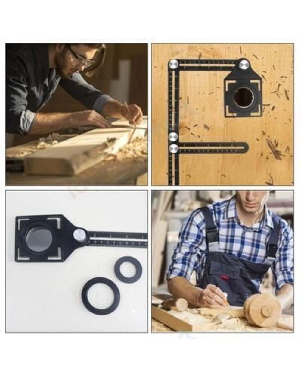 Aluminum Alloy Six-Sided Universal Ruler Measuring Tool