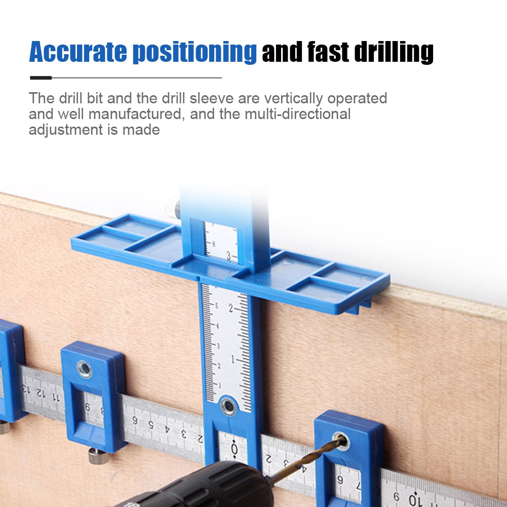 Drill Measuring Adjustable Punch Positioning Ruler Tool