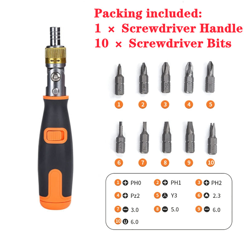 365Famtools Portable Hidden Rotation Screwdriver 10 in 1 Tool