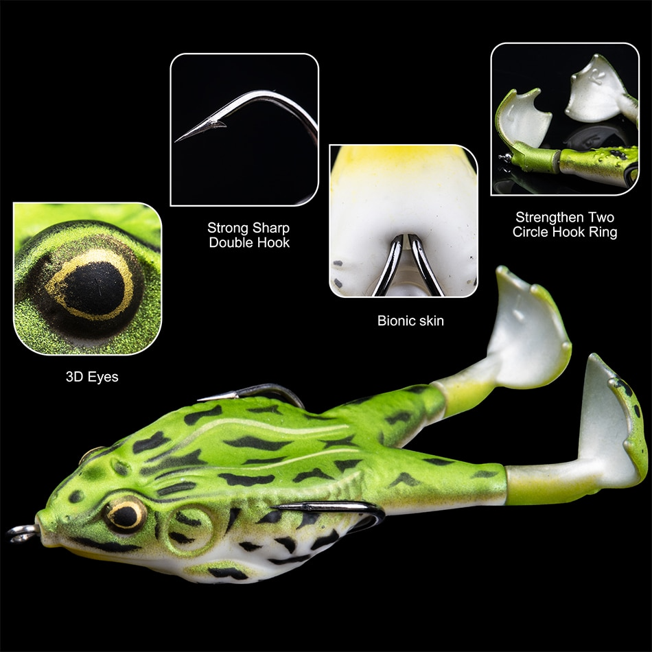 Double Propeller Frog Soft Bait