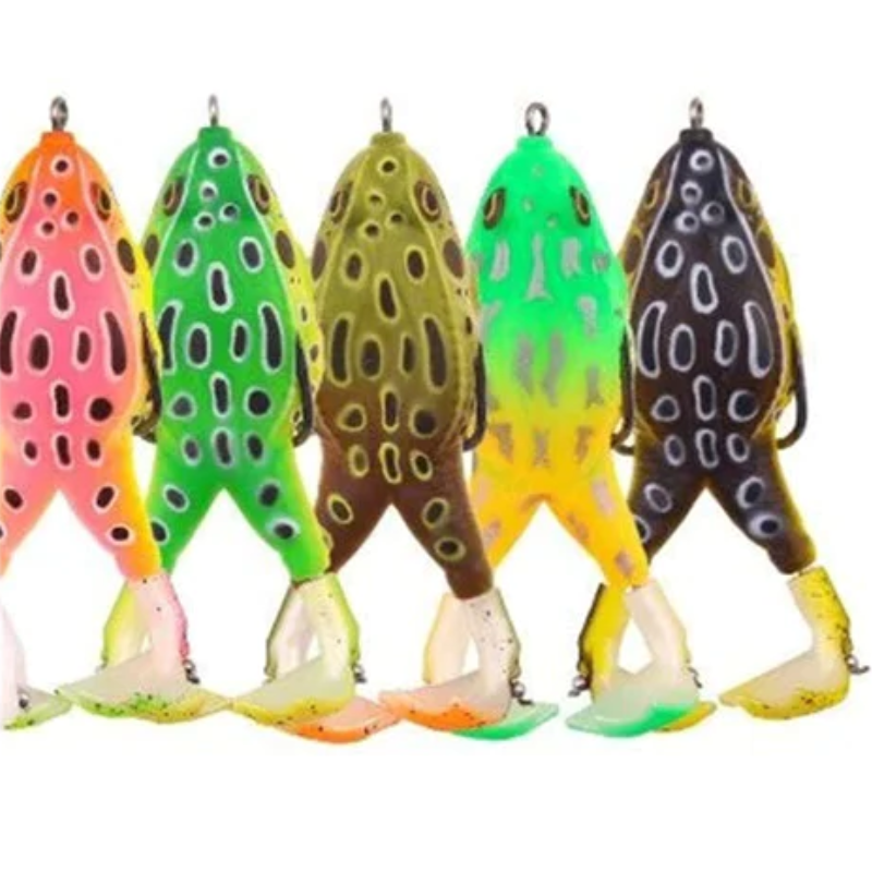 1PC Soft Frog Fishing Lure Double Hooks water Ray Frog Artificial Soft  Bait3-YN