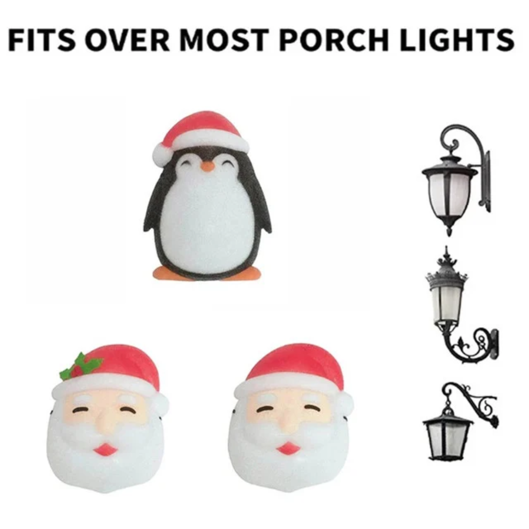 Snowman Porch Light Covers Warm Christmas Decoration