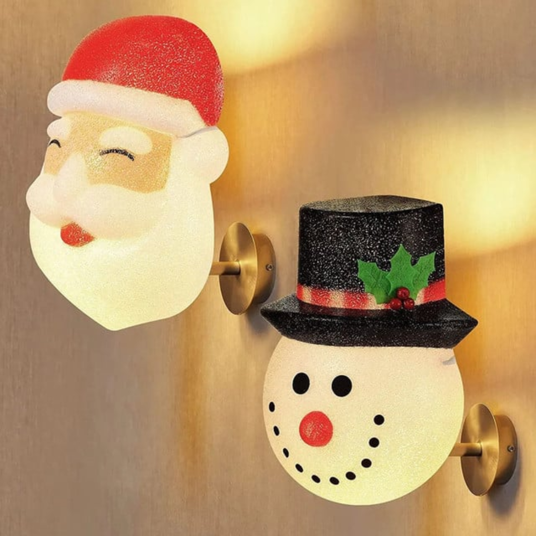 Snowman Porch Light Covers Warm Christmas Decoration