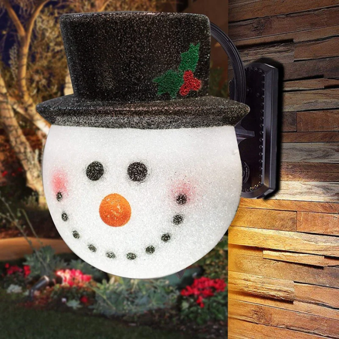 Snowman Porch Light Covers Warm Christmas Decoration