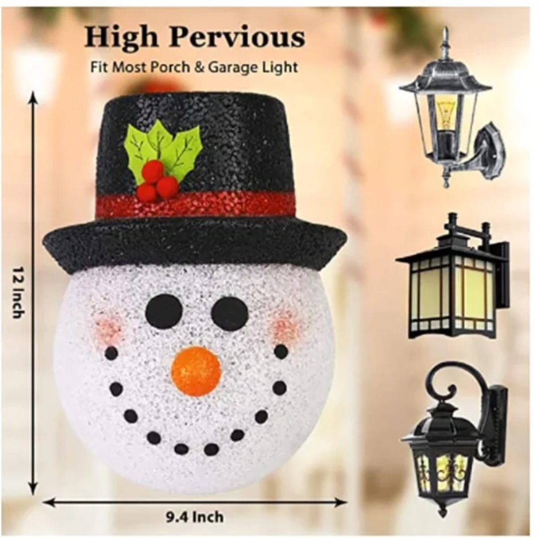 Snowman Porch Light Covers Warm Christmas Decoration