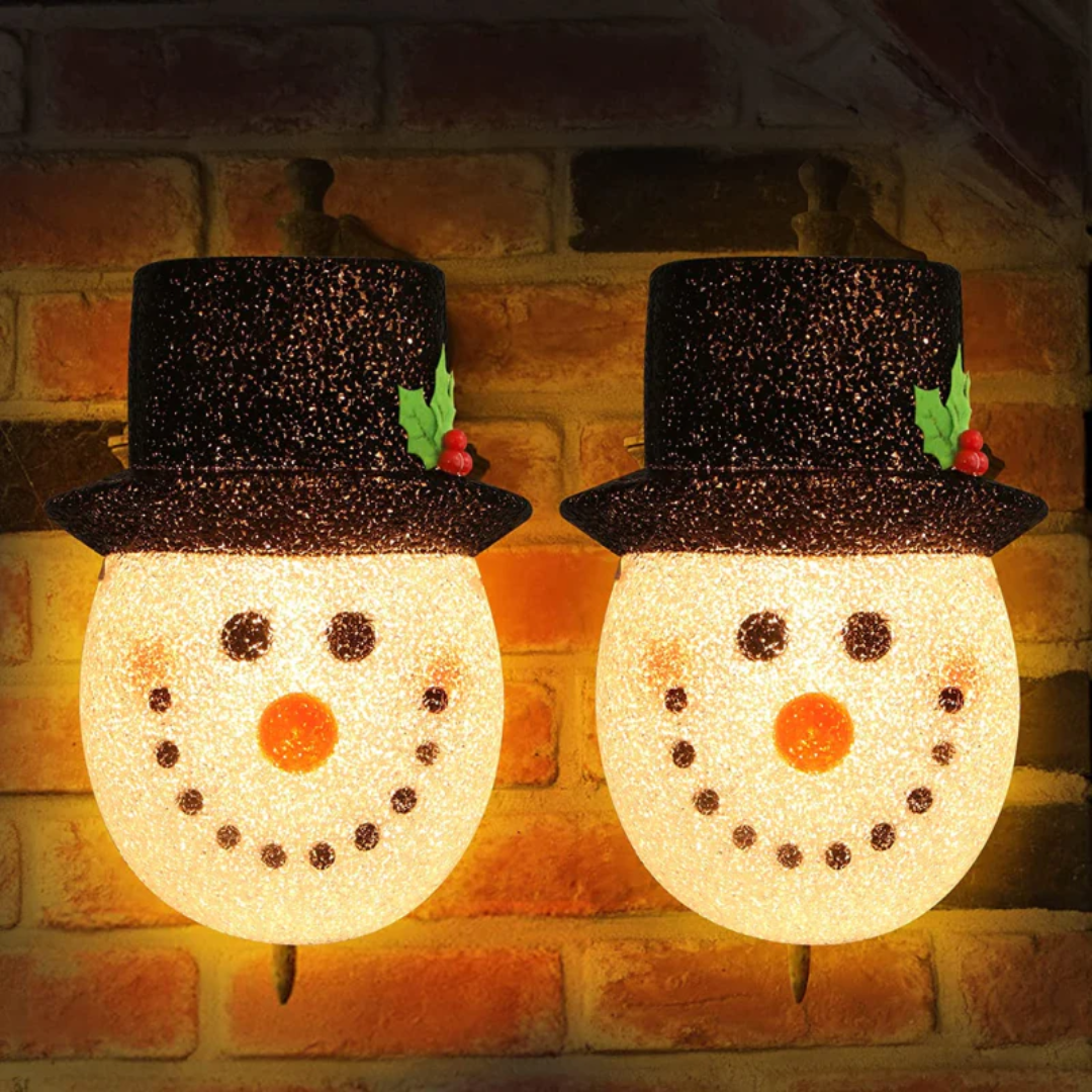 Snowman Porch Light Covers Warm Christmas Decoration