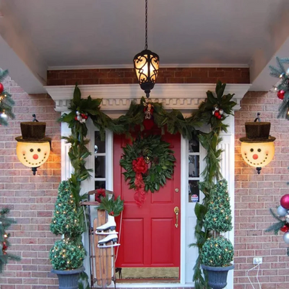 Snowman Porch Light Covers Warm Christmas Decoration