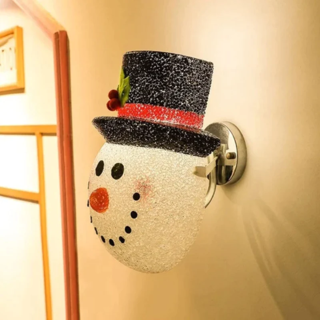 Snowman Porch Light Covers Warm Christmas Decoration