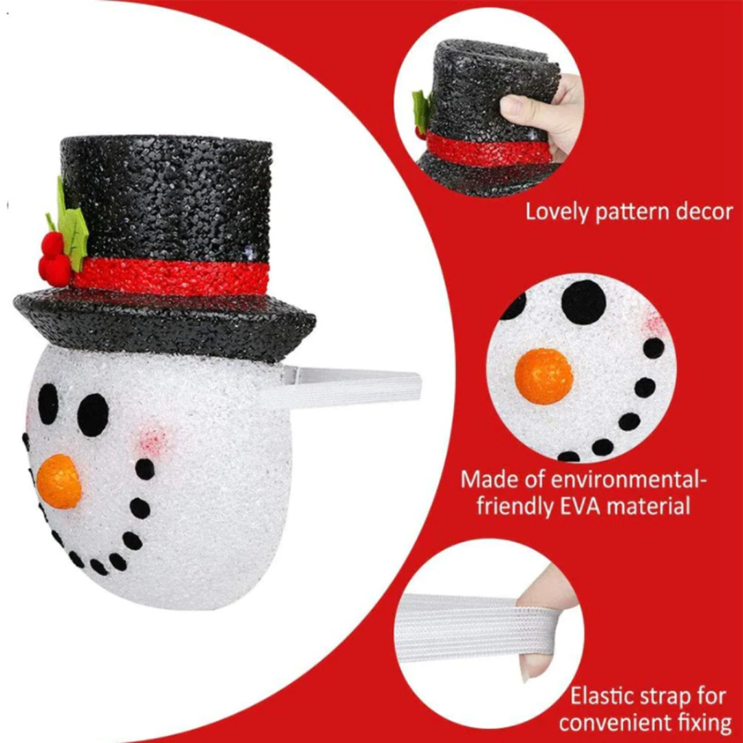 Snowman Porch Light Covers Warm Christmas Decoration