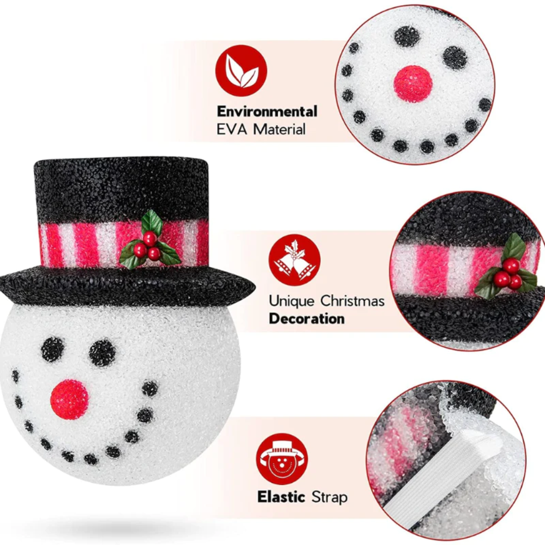 Snowman Porch Light Covers Warm Christmas Decoration