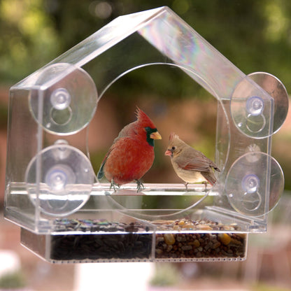 Clear Polycarbonate Window Bird Feeder