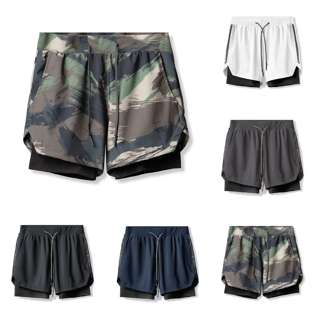 Men's 2-in-1 Double Layer Gym Shorts