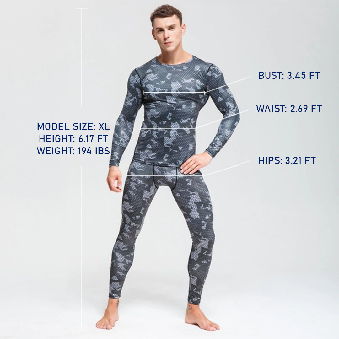 Men's Compression Thermal Camoflauge Quick Dry Underwear T-Shirt
