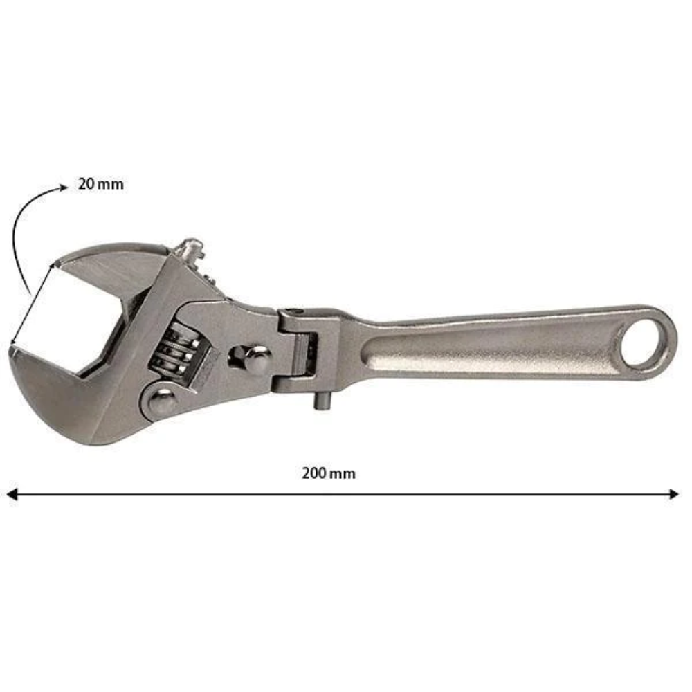 8 inch Adjustable Ratchet Wrench