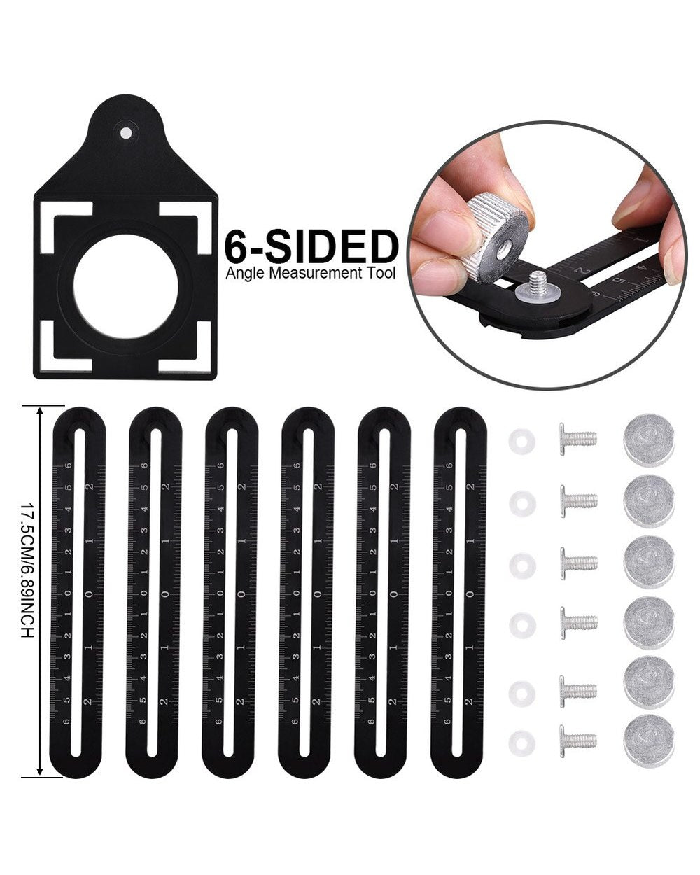 Aluminum Alloy Six-Sided Universal Ruler Measuring Tool