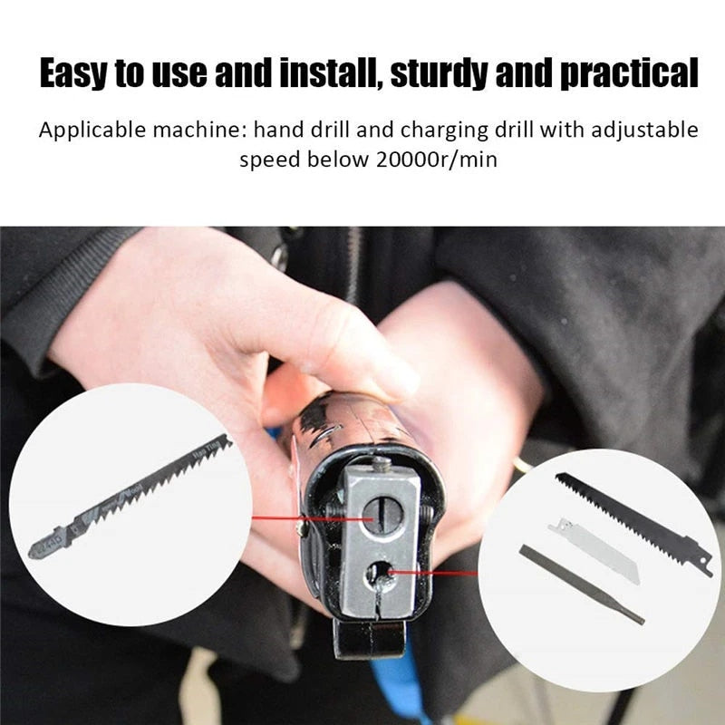 6-Piece Electric Drill Reciprocating Saw Set